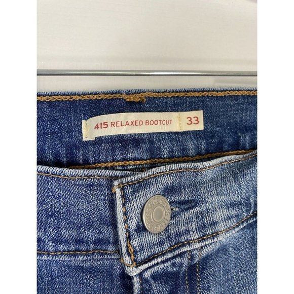 Levis Women’s 415 Relaxed Bootcut Denim Jeans Medium Wash 33 - Picture 4 of 8